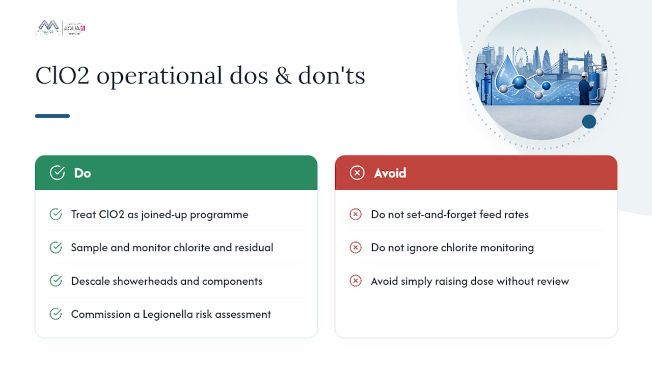 What years of Legionella compliance work teach you about chemical dosing — overview diagram