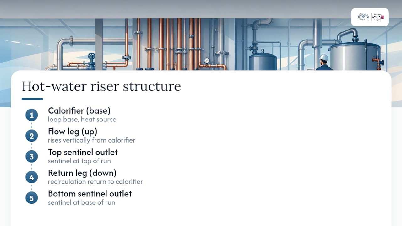 Hot water riser loop schematic