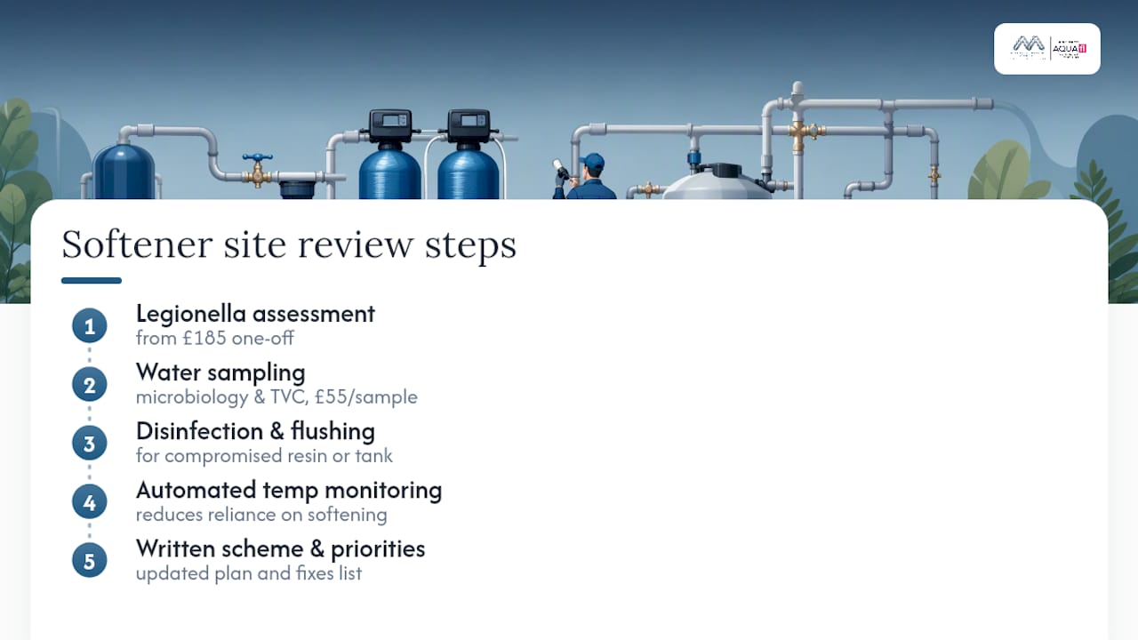 Get your water softener assessed for Legionella risk — overview diagram