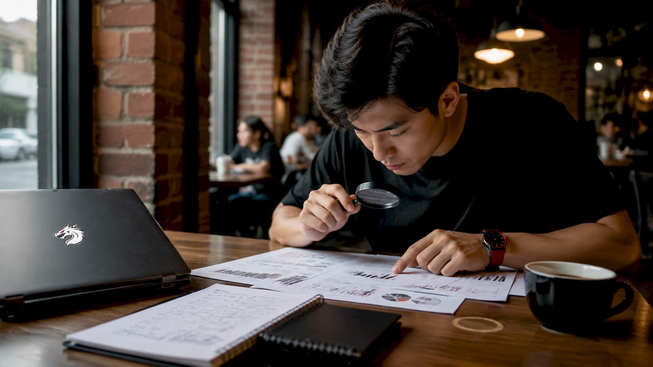 Marketing specialist reviewing SEO data