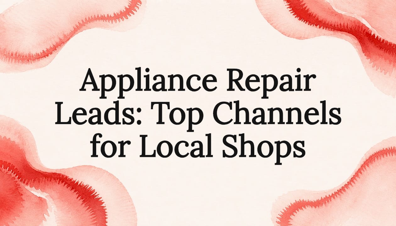Appliance Repair Leads: Top Channels for Local Shops