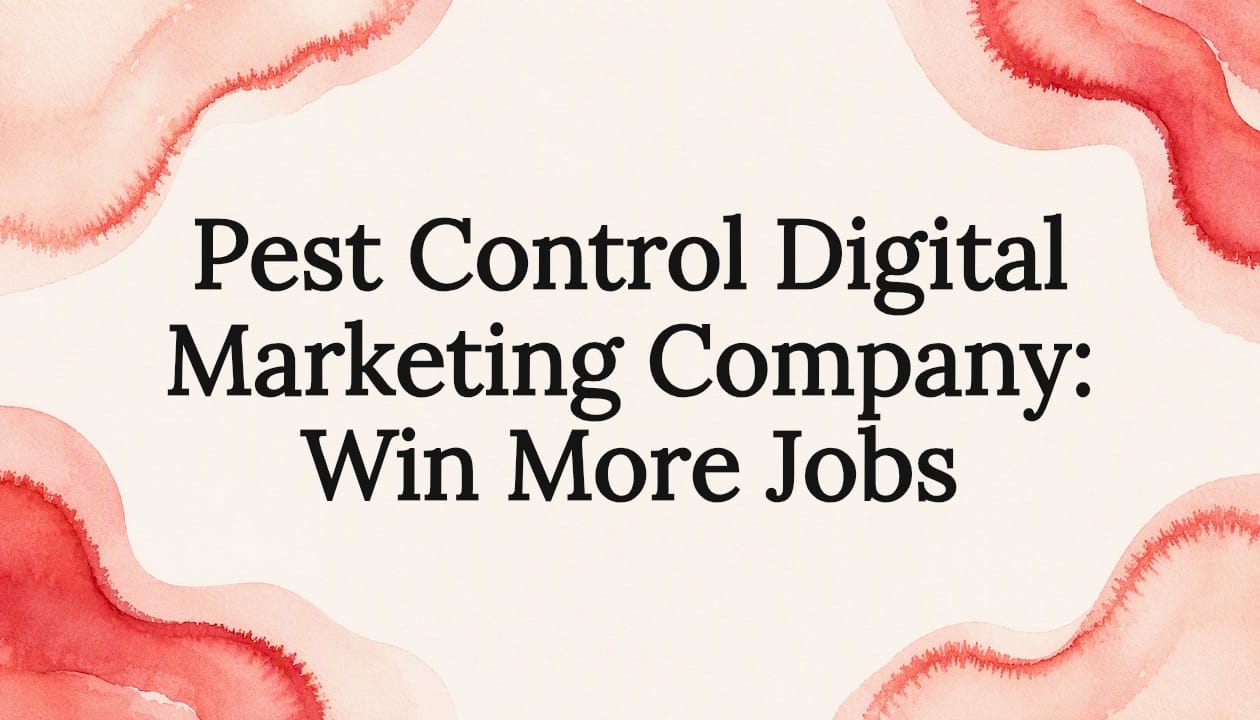 Pest Control Digital Marketing Company: Win More Jobs