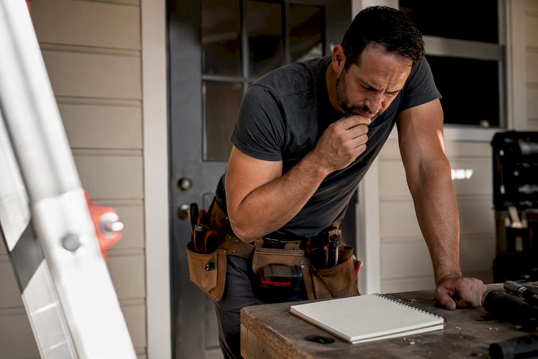 Contractor reviewing lead quality notes