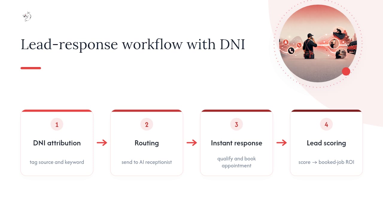 Dynamic number insertion lead response workflow