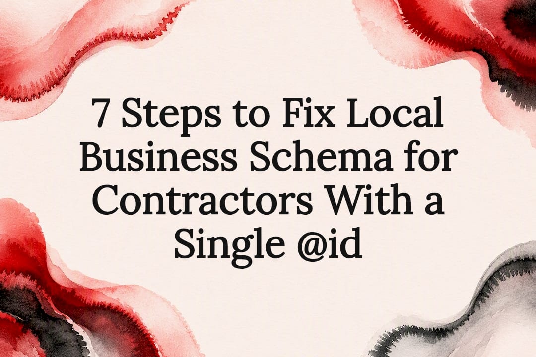 7 Steps to Fix Local Business Schema for Contractors With a Single @id