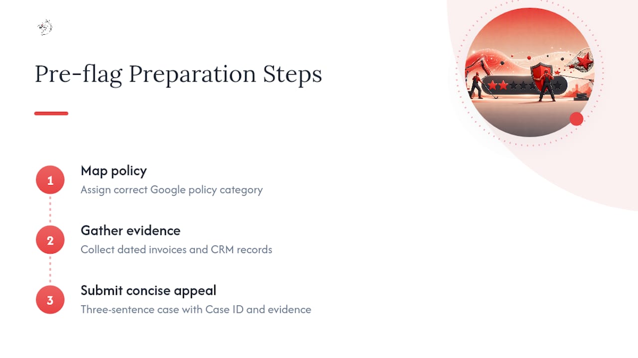 Three-step evidence preparation process