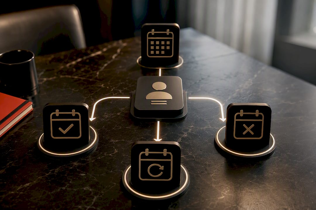 Appointment status synchronization with CRM