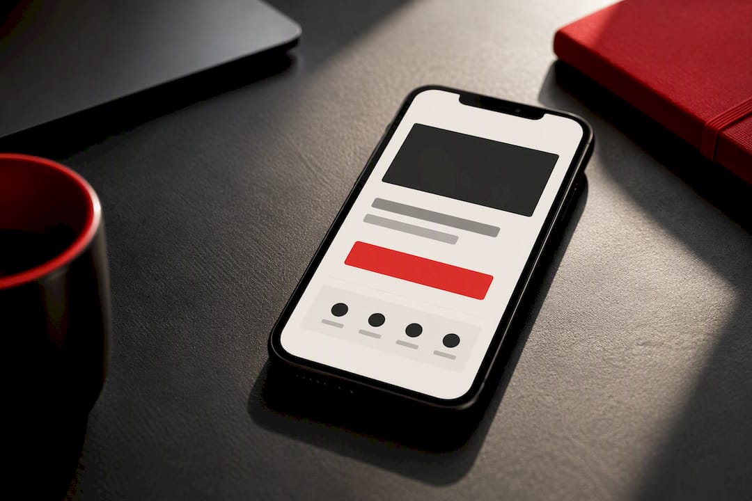 Illustration of mobile page content hierarchy