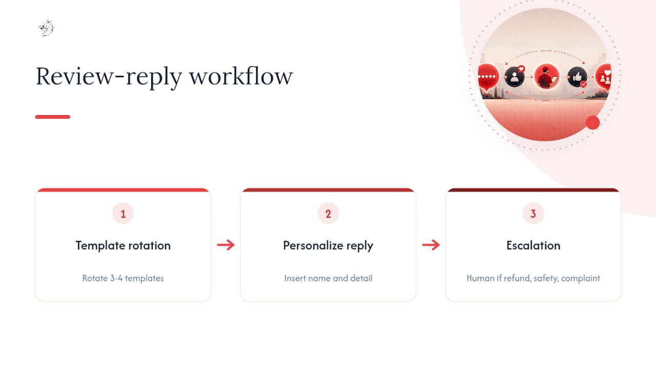 Review reply automation guardrails workflow