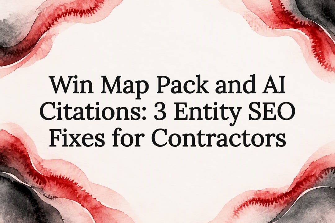 Win Map Pack and AI Citations: 3 Entity SEO Fixes for Contractors