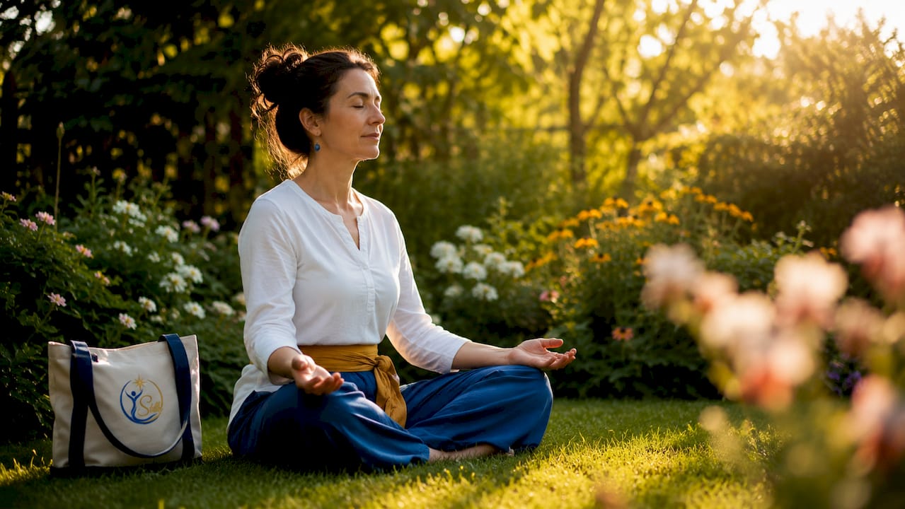Hands resting in calming movement therapy environment