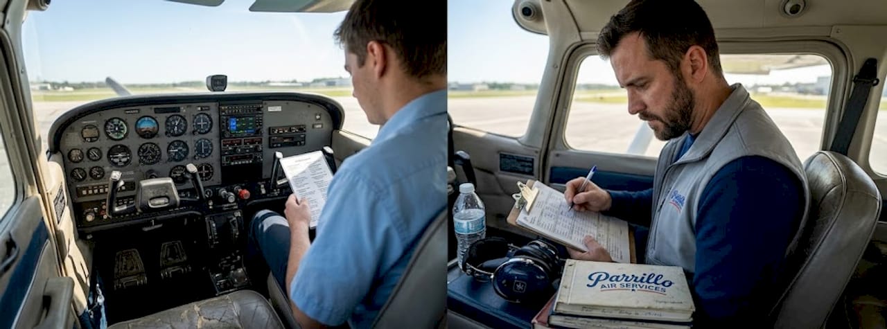 Flight instructor overseeing cockpit training session