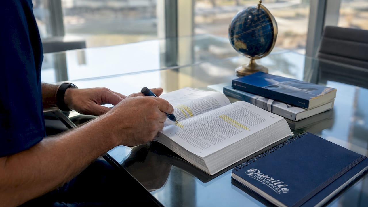 Instructor highlighting FAA certification rules