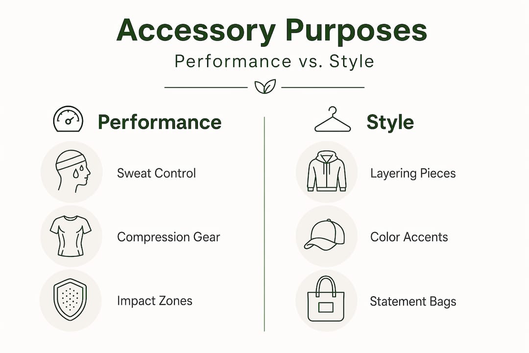 Infographic comparing functional and style accessories