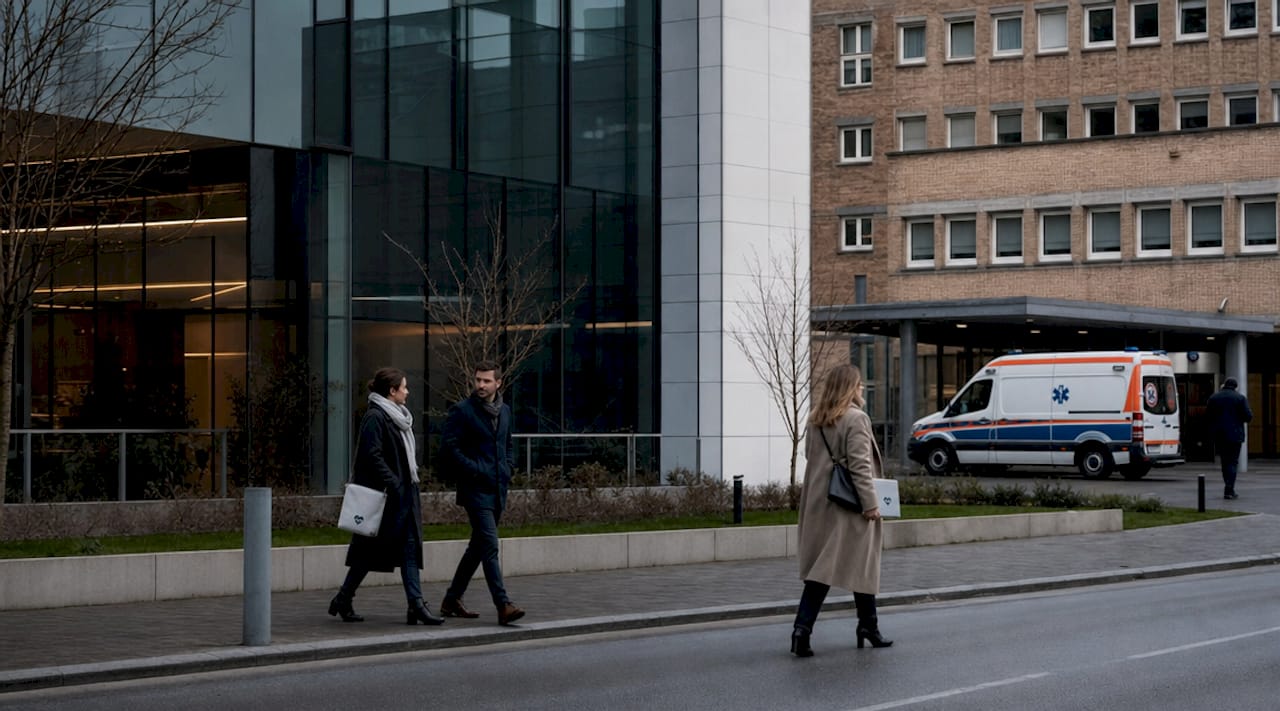Zestawienie budynków szpitali publicznych i prywatnych