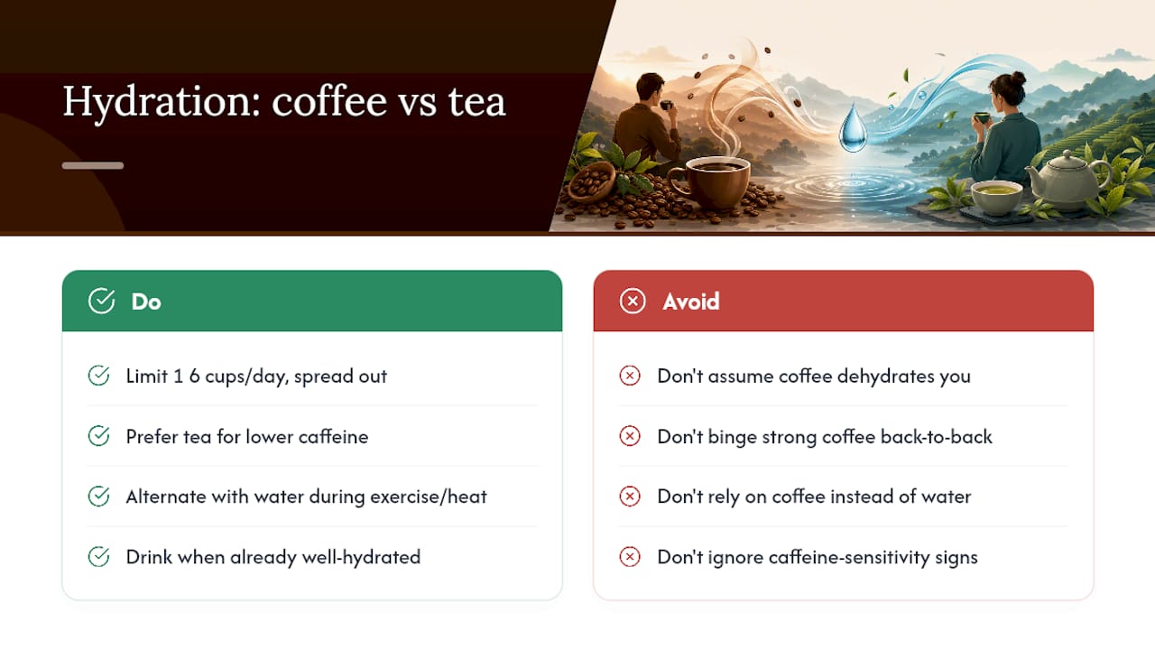 Hydration: Does Coffee or Tea Dehydrate You? — overview diagram