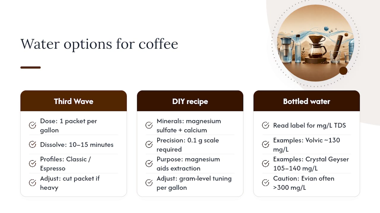 What Are Some Exact Recipes and Bottled Water Options to Try? — overview diagram