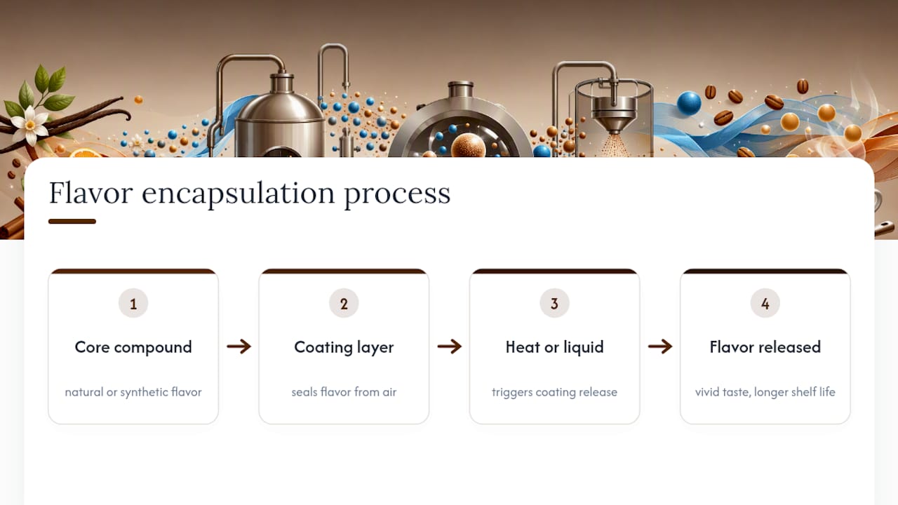 Flavor compounds released from protective coating