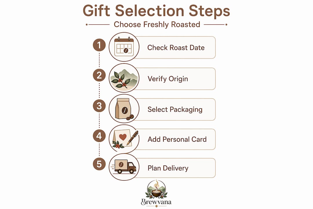 Steps for selecting fresh roasted gift