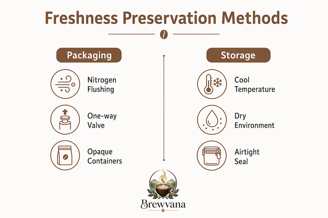 Infographic comparing packaging and storage methods