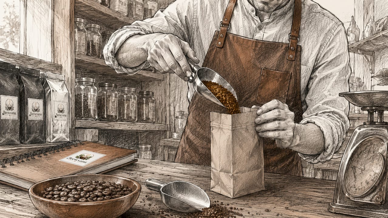 Barista packaging freeze-dried specialty instant coffee