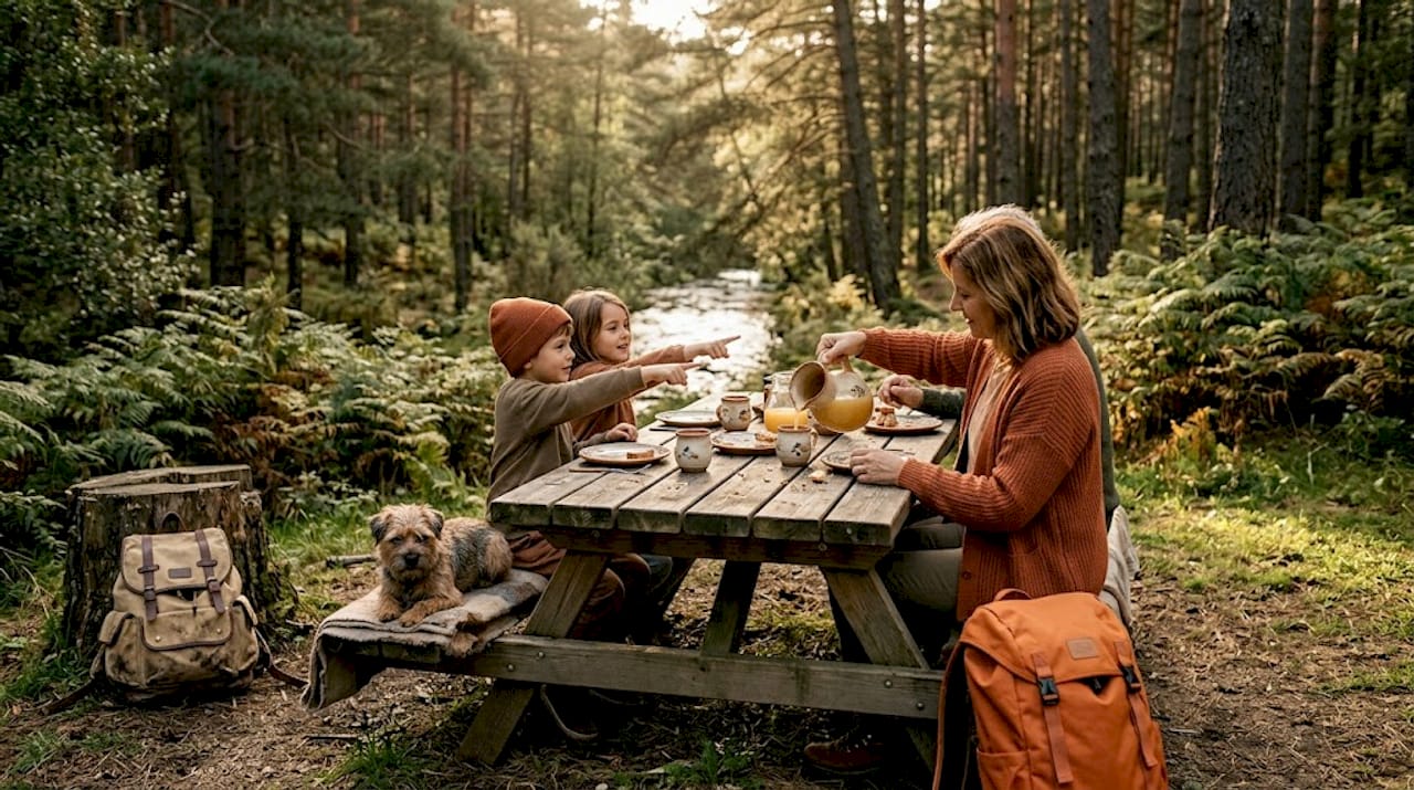 Día de picnic en familia junto a la Boca del Asno, en Valsaín