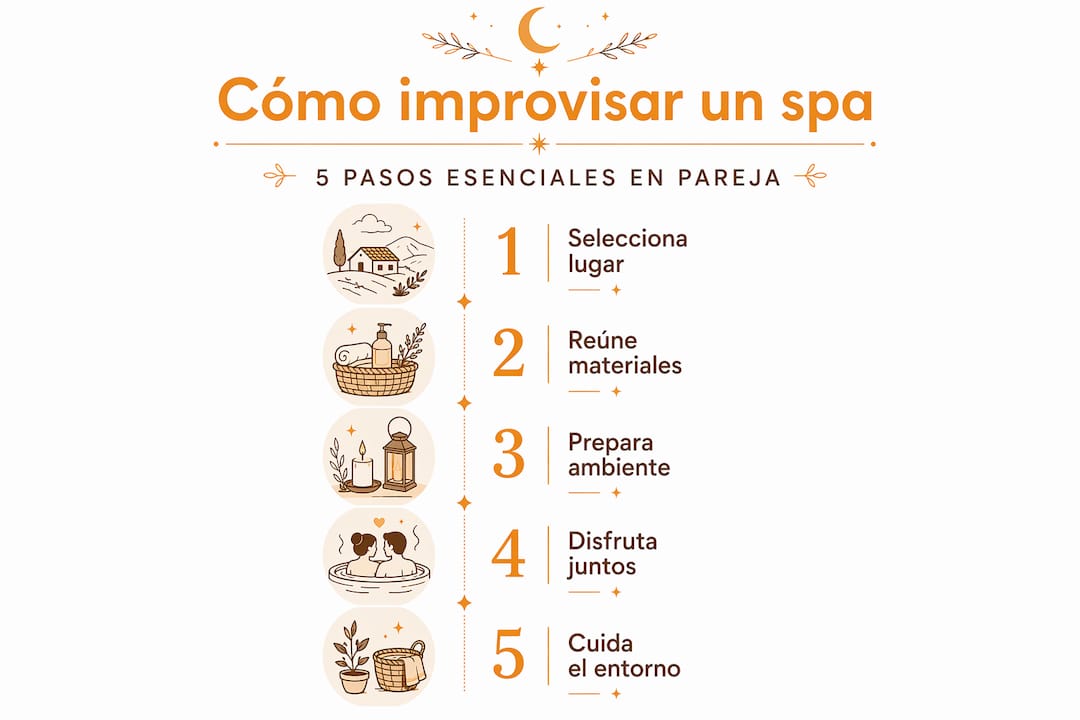 Guía visual: ritual de spa natural para disfrutar en pareja