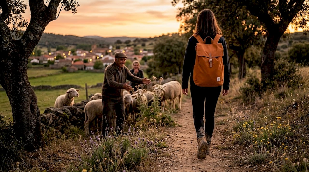 Ruta de senderismo por paisajes rurales en grupos reducidos y con guía experto