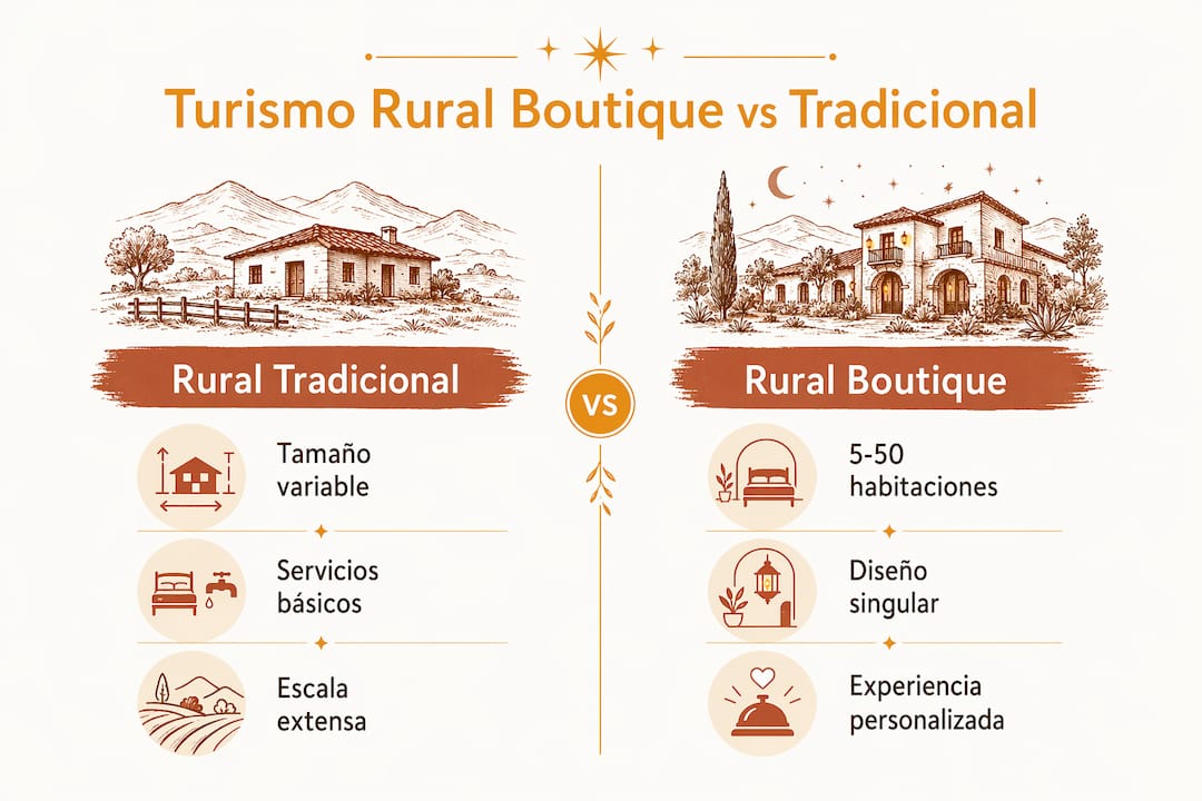Diferencias entre el turismo rural clásico y el turismo rural boutique