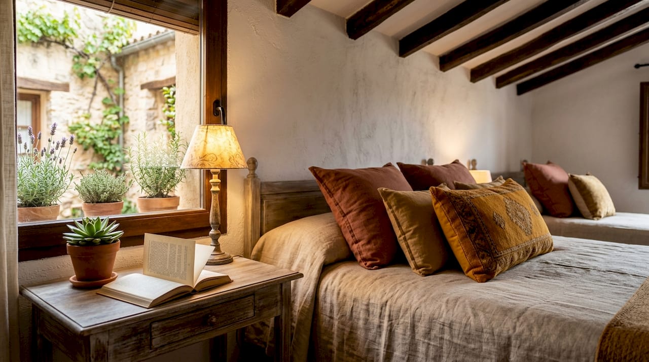 Cálida habitación en encantador hotel rural con encanto