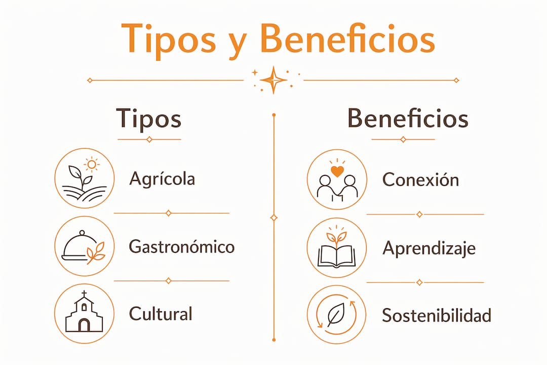 Guía visual sobre las distintas experiencias rurales y sus ventajas