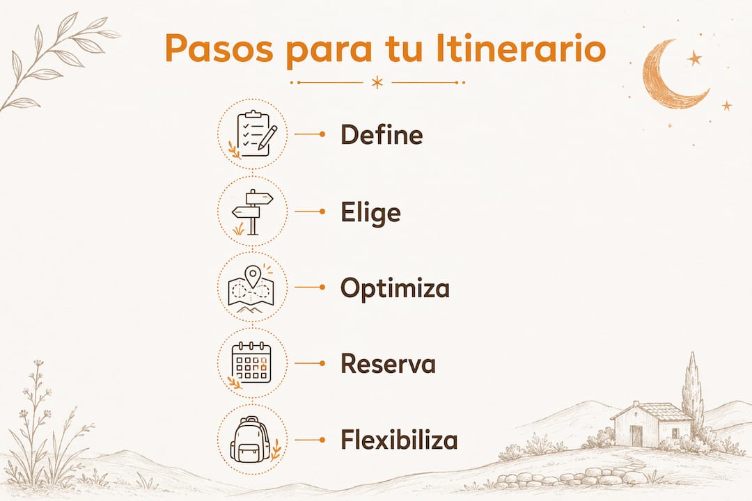 Infografía: cómo crear tu propio itinerario rural a medida paso a paso