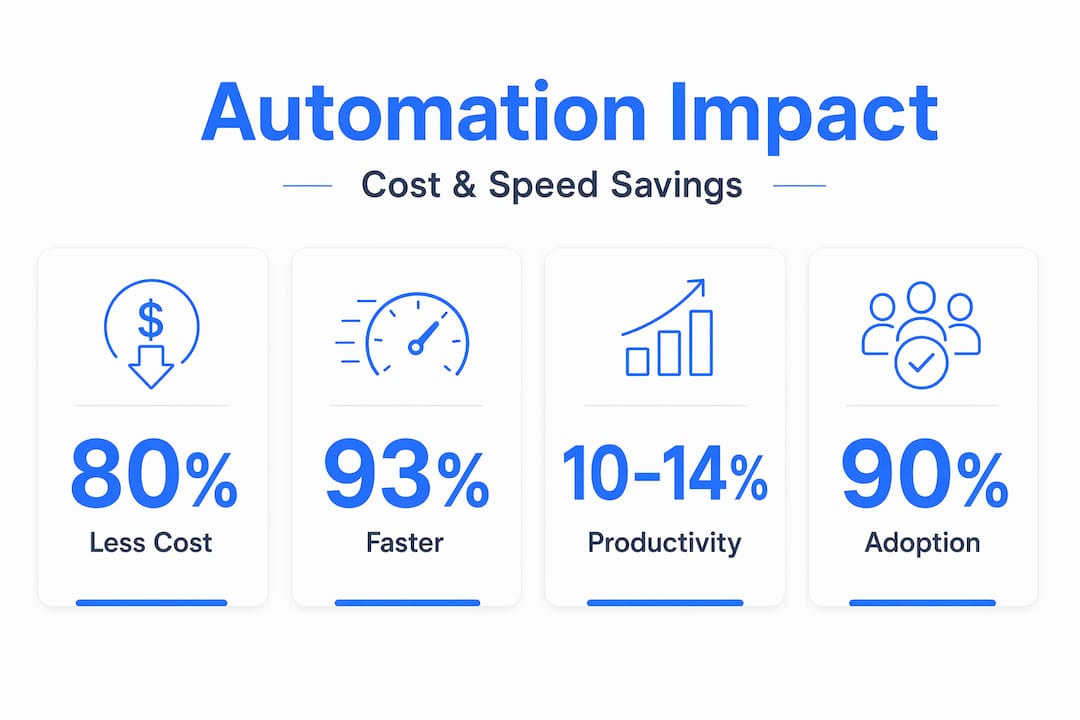 Infographic shows automation impact statistics