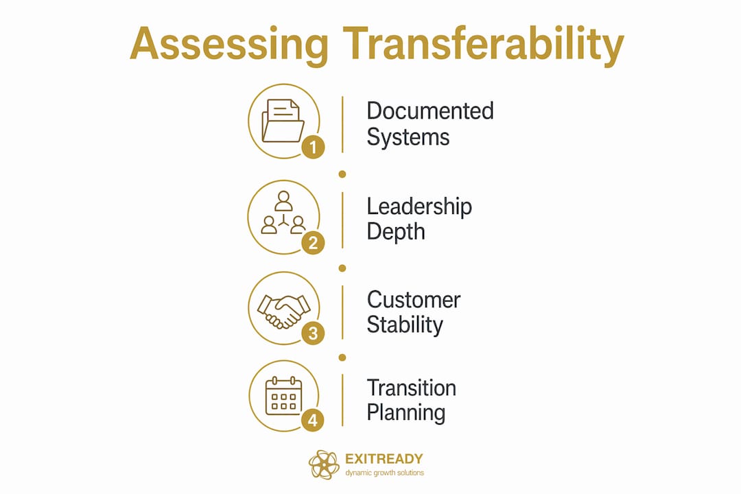 Infographic outlining transferability assessment steps