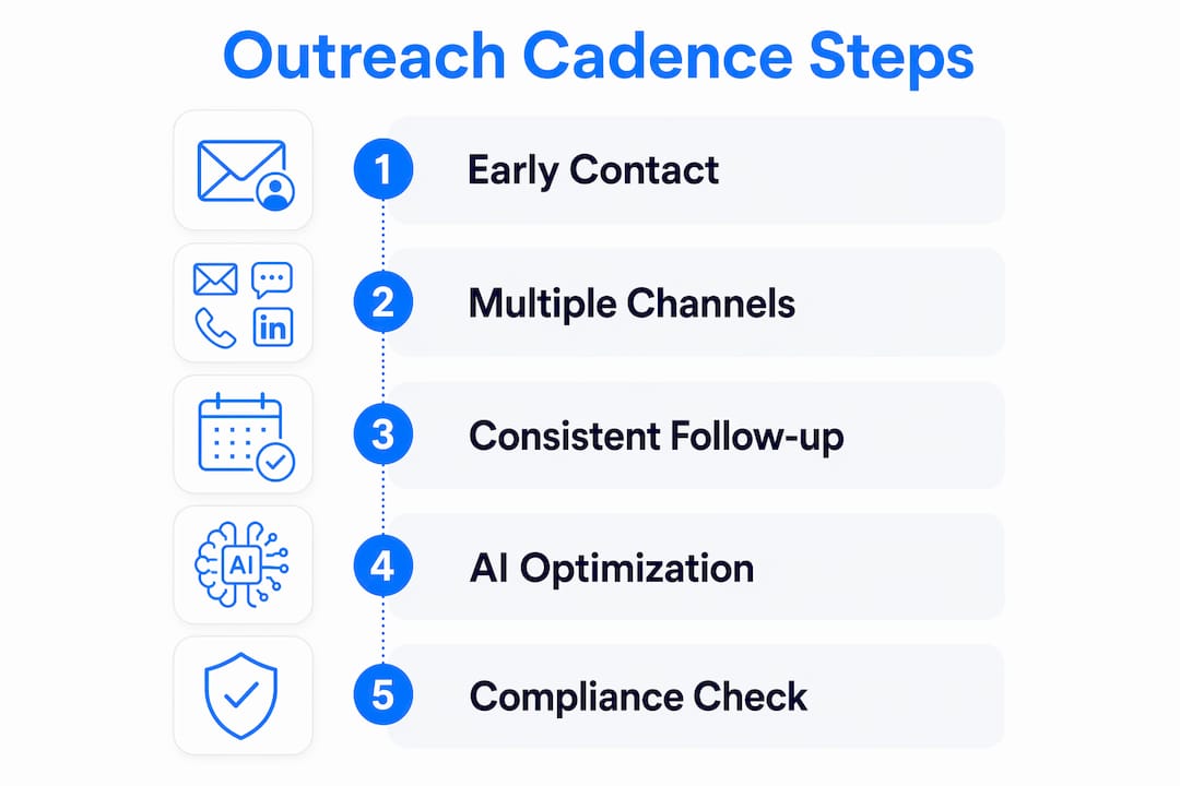 Infographic showing stepwise collections outreach process