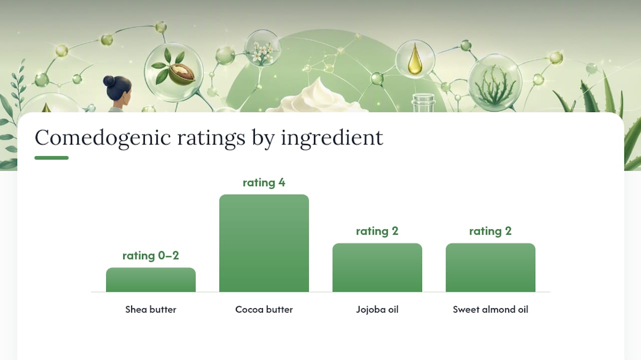 Diagram of whipped body butter ingredients benefits