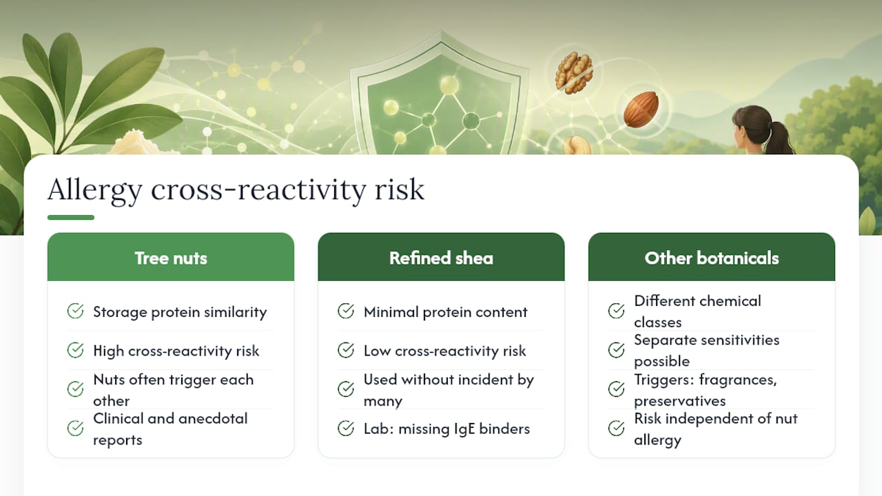 Does a Peanut or Tree Nut Allergy Mean You'll React to Other Botanicals Too? — overview diagram