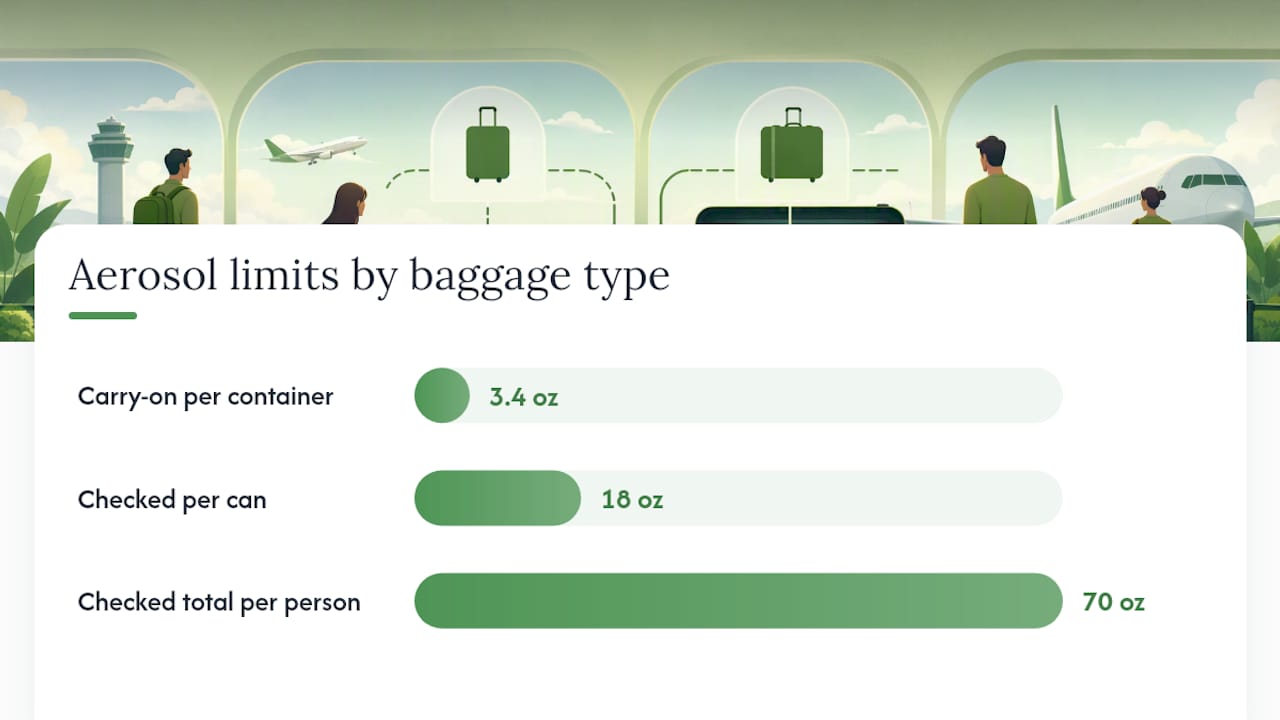 Carry-on and checked bug spray limits