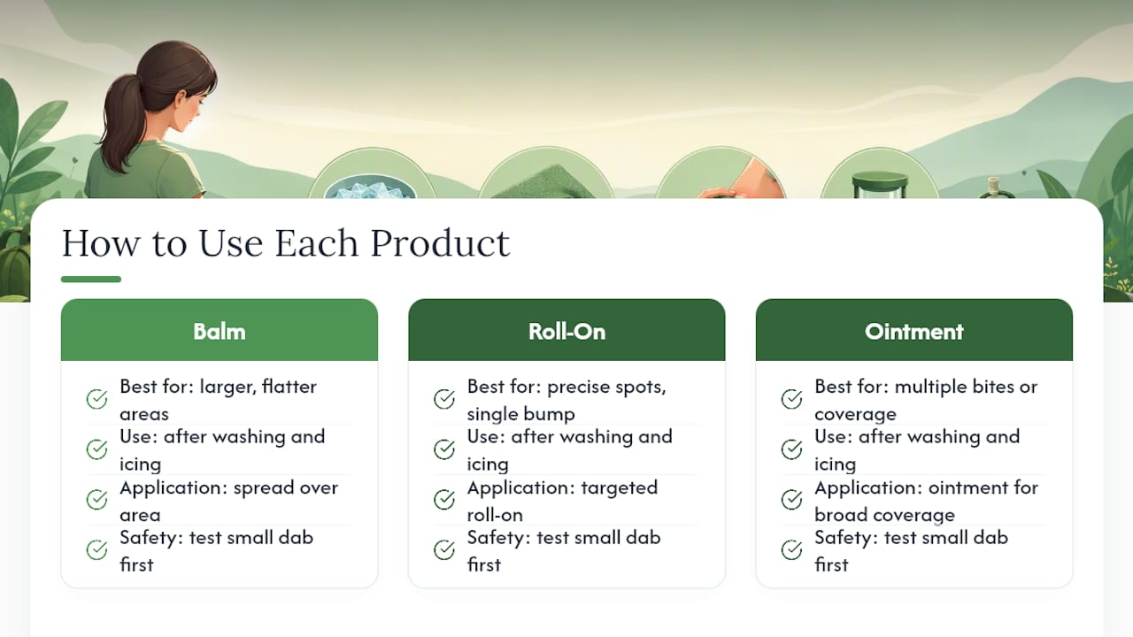Where Jeffi's Bug Bite Relief Fits Into Your First-Aid Routine — overview diagram