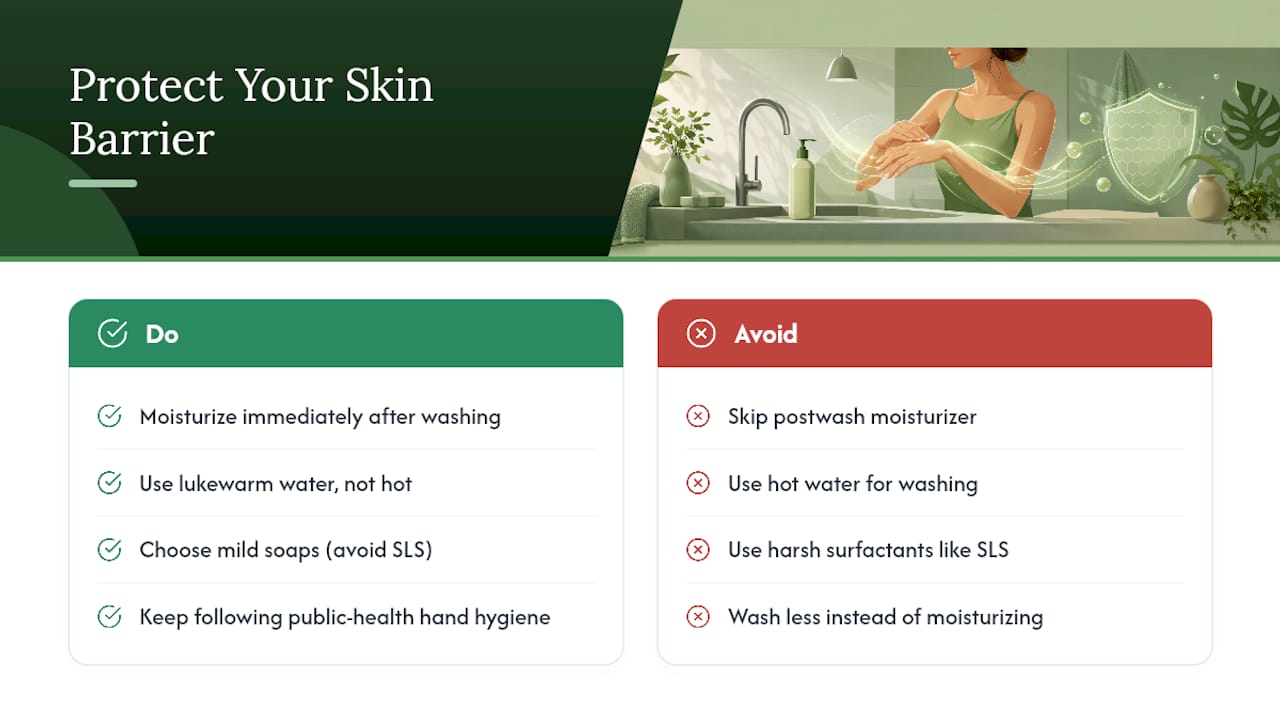 Why Moisturizing After Washing Helps Your Skin Barrier — overview diagram