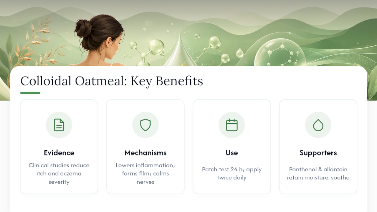 Colloidal Oatmeal and Calming Botanicals: The Evidence Behind the Hype — overview diagram