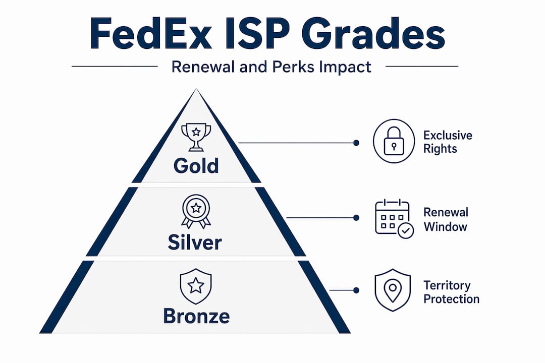 FedEx ISP grading system hierarchy pyramid infographic