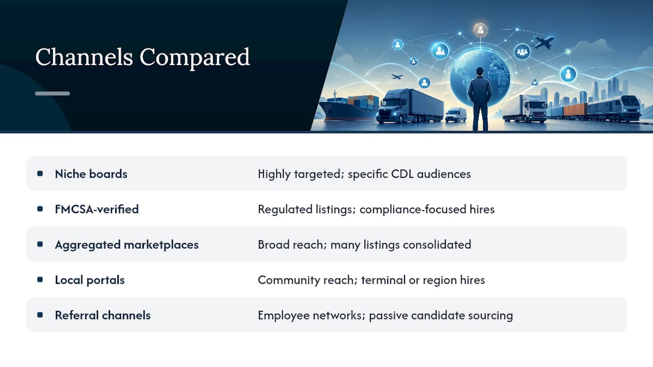 Comparison of carrier job board types