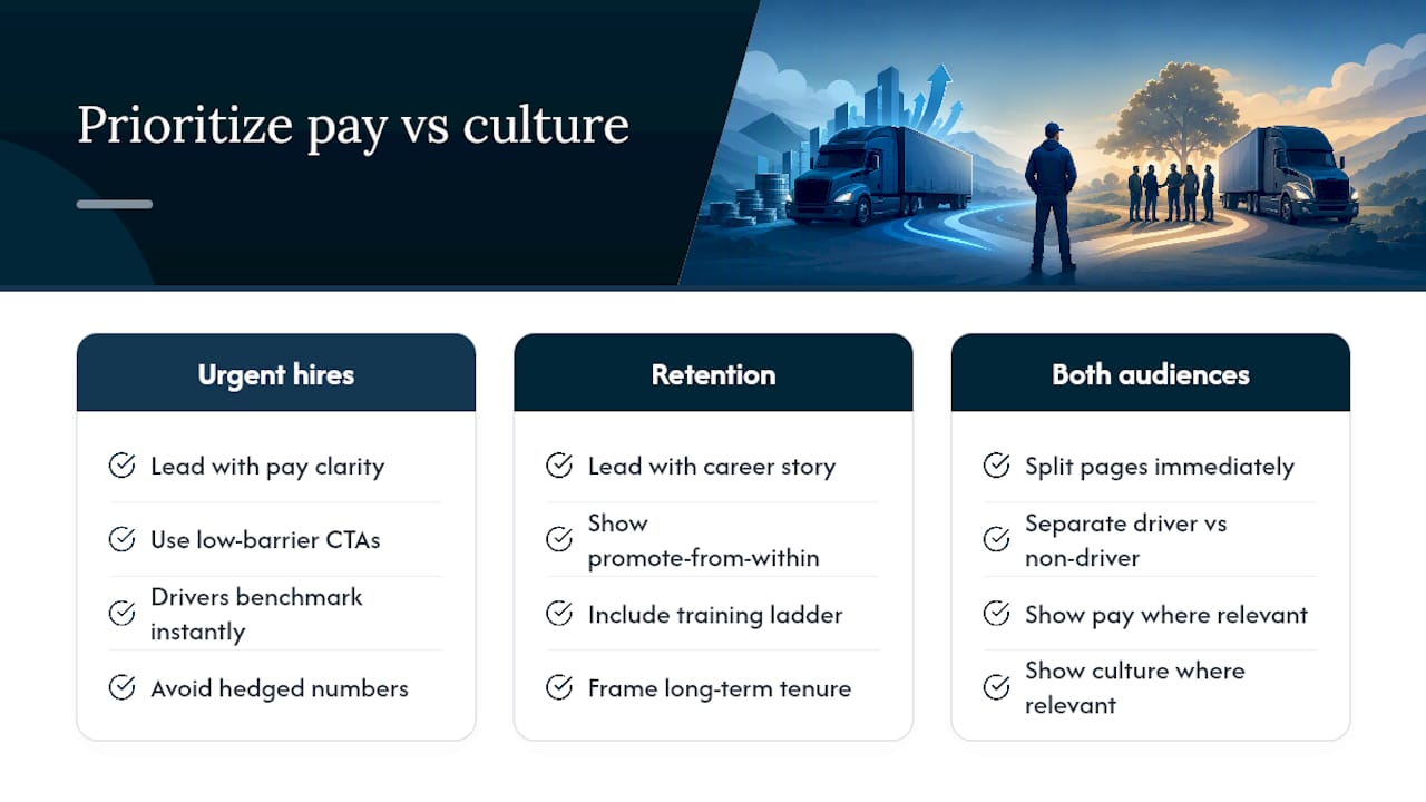 When to Prioritize Pay Clarity Over Culture Messaging — overview diagram