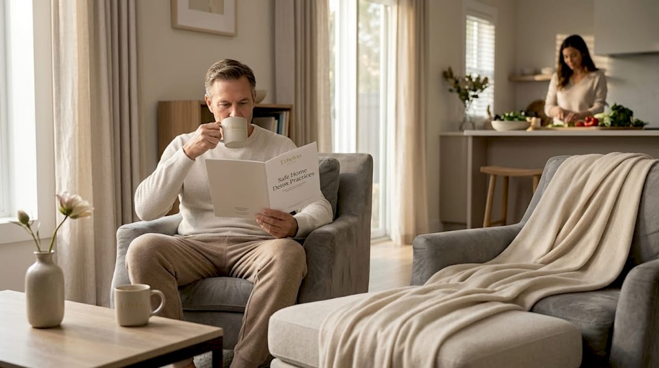Calm home setting for detox support