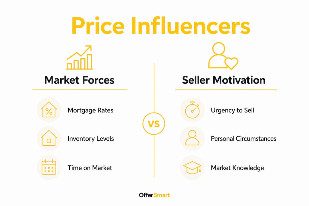 Infographic comparing market forces and seller motivation