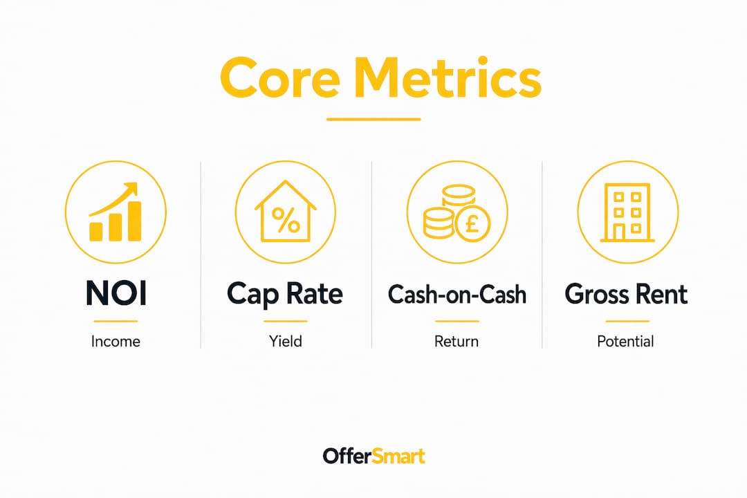 Infographic showing core financial metrics