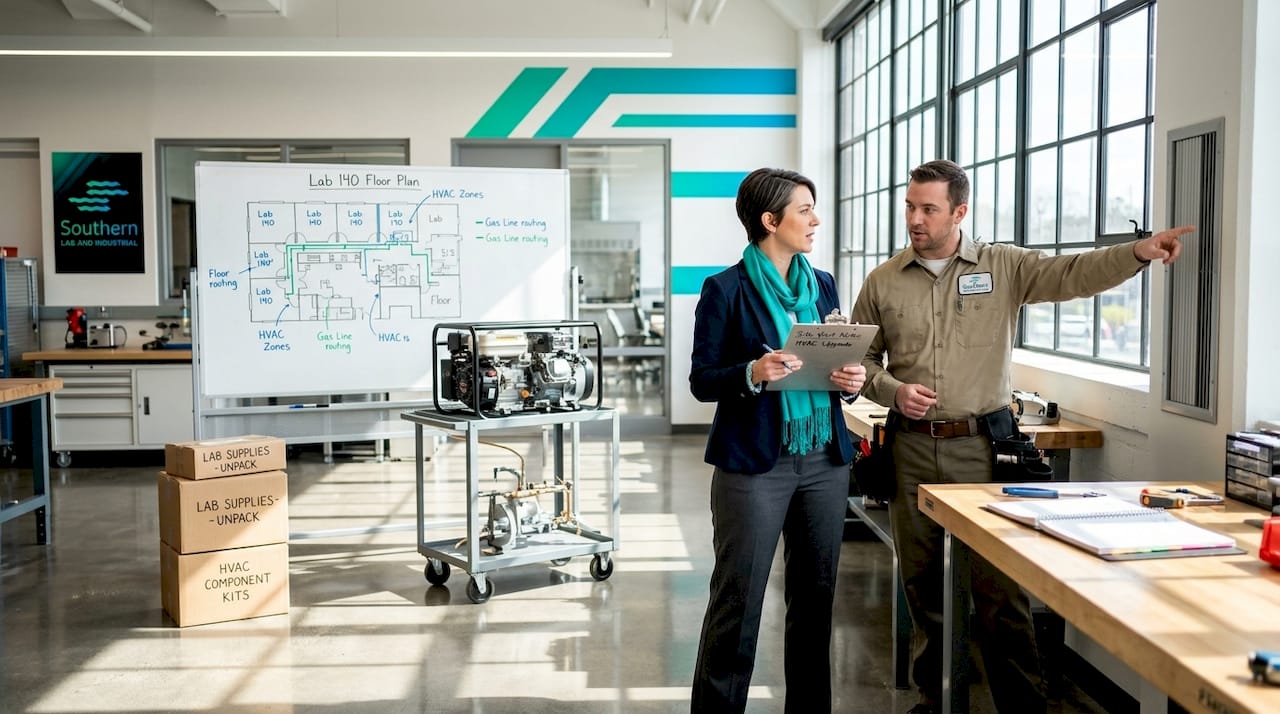 Planning lab environment for gas generator setup