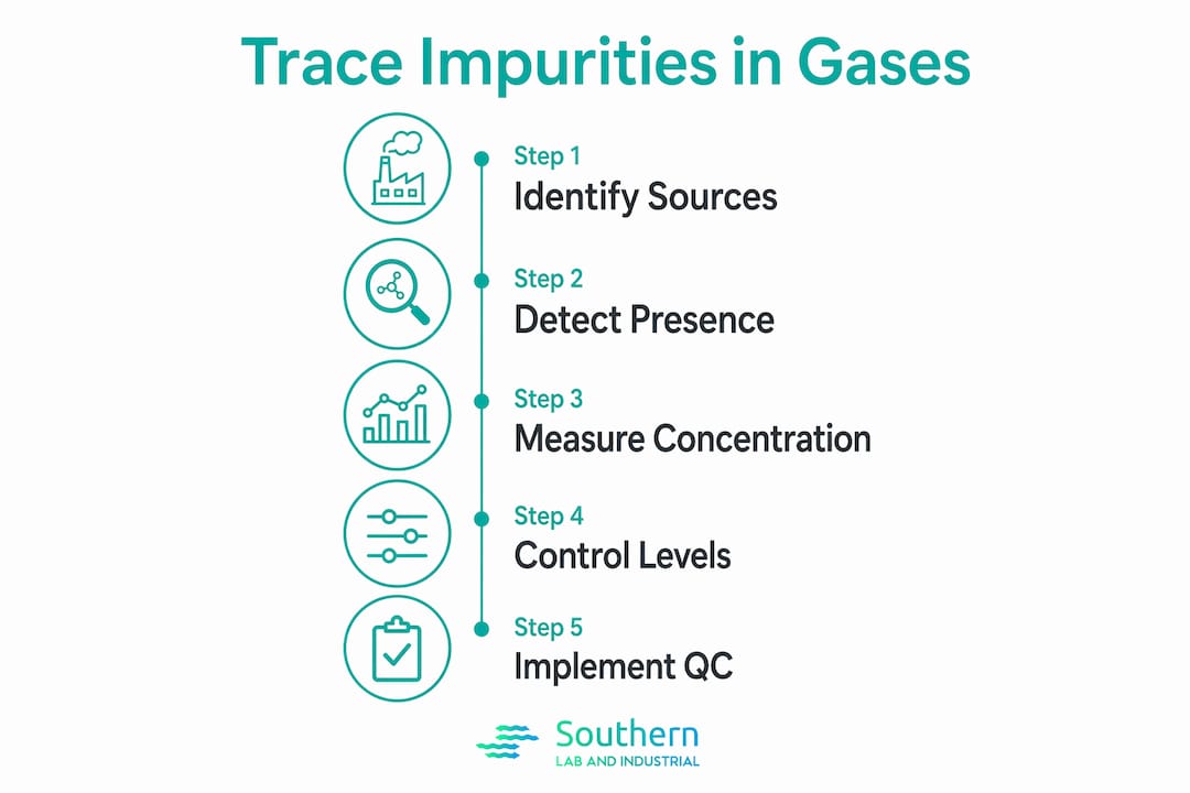 Infographic showing steps for trace impurity management