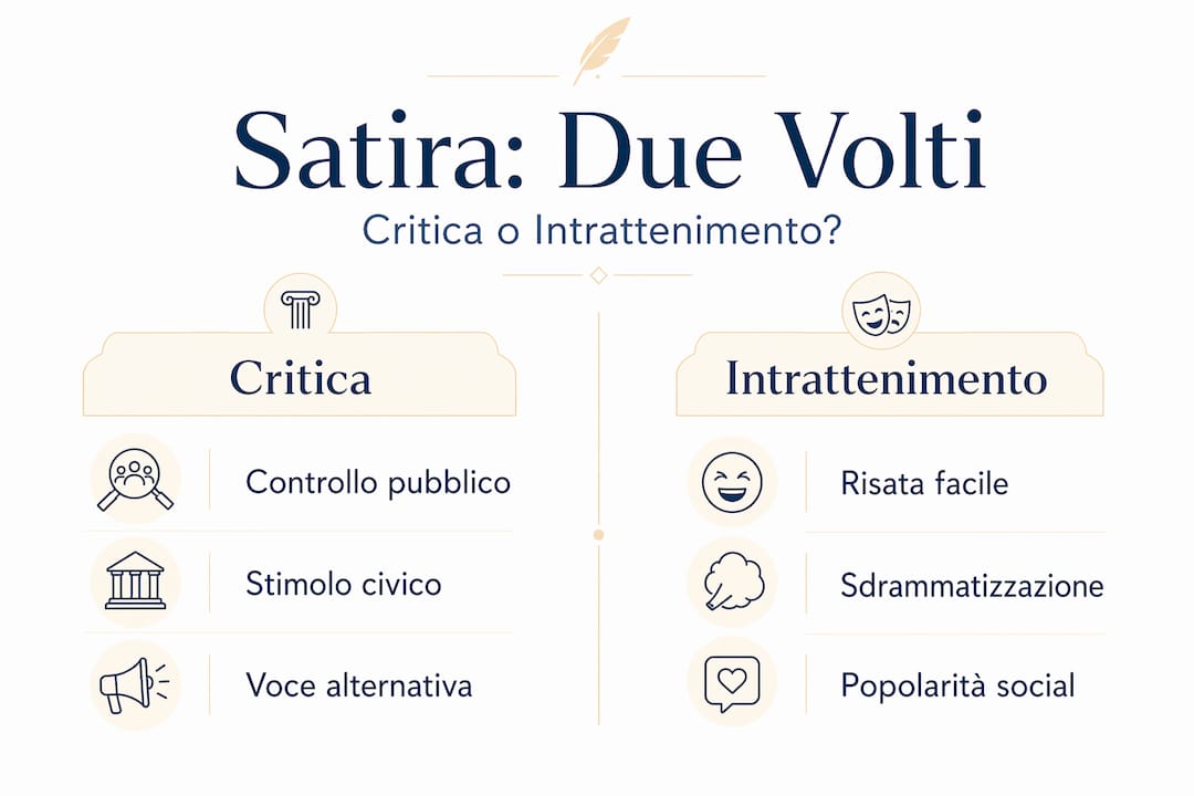 Infografica: il ruolo della satira politica tra critica sociale e intrattenimento